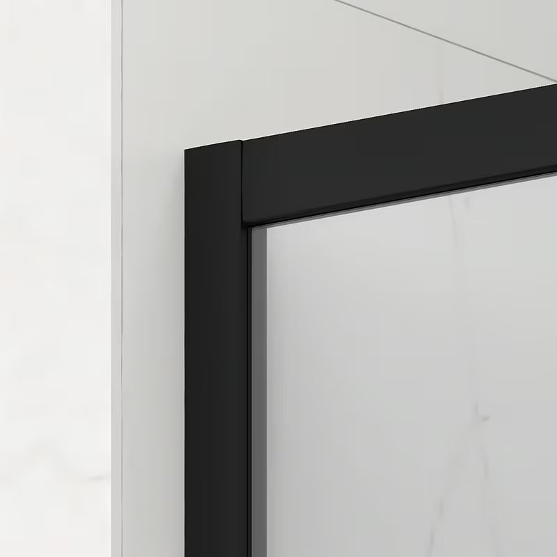 Pravokutna tuš kabina SAT Tex BB 120x80 cm s crnim profilima i prozirnim staklom