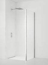 Tuš stranica za vrata  SAT Tex 90 cm u sjajnom kromu s prozirnim staklom i obradom Easy Clean