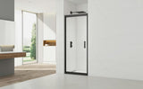 Tuš vrata SAT Tex-C 100 cm u crnoj izvedbi s kliznim otvaranjem i prozirnim staklom Easyclean.