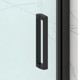 Tuš vrata SAT Tex-C 80 cm u crnoj boji s kliznim otvaranjem i prozirnim sigurnosnim staklom.