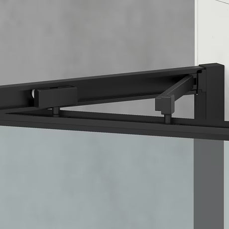 Crni klizne tuš vrata SAT Tex-C 90 cm s prozirnim sigurnosnim staklom i Easyclean obradom.