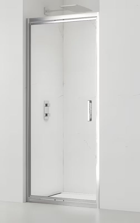 Klizne tuš vrata SAT Tex-C 100 cm u sjajnom kromu s prozirnim sigurnosnim staklom