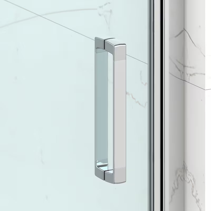Tuš vrata SAT Tex-C 90 cm u sjajnom kromu s prozirnim sigurnosnim staklom i kliznim otvaranjem.