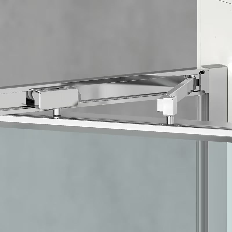 Pravokutna tuš kabina SAT Tex-C 90x100 cm s kliznim vratima, prozirno staklo i sjajni krom profil.