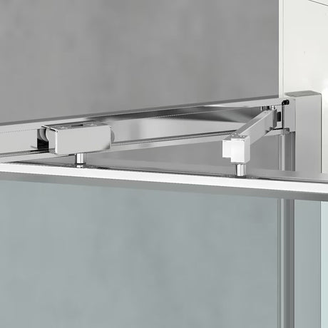 Pravokutna tuš kabina SAT Tex-C 90x100 cm s kliznim vratima, prozirno staklo i sjajni krom profil.