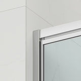 Pravokutna tuš kabina SAT Tex-C 90x100 cm s kliznim vratima, prozirno staklo i sjajni krom profil.