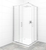 Kvadratna tuš kabina SAT Tex 100x100 cm s prozirnim staklom i profilima u sjajnom kromu