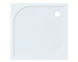 Kvadratna tuš kabina SAT Tex 90x90 cm u sjajnom kromu s prozirnim staklom i dekorom Stripe