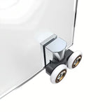 Kvadratna tuš kabina SAT Tex 90x90 cm s kliznim vratima, prozirnim staklom i sjajnim kromiranim profilima.