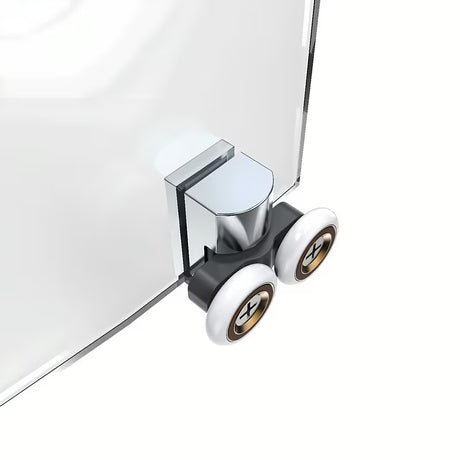 Kvadratna tuš kabina SAT Tex 90x90 cm s kliznim vratima, prozirnim staklom i sjajnim kromiranim profilima.