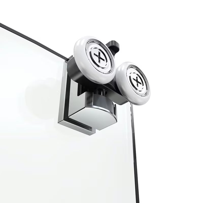 Polukružna tuš kabina SAT Tex 80x80 cm s prozirnim staklom, dekorom Stripe i profilima u sjajnom kromu.