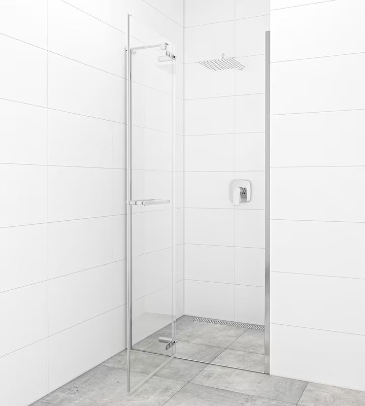 SAT Tgd New tuš vrata 100 cm, krom, prozirno staklo i okretno otvaranje
