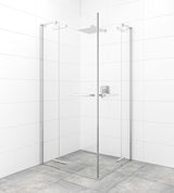 SAT Tgd New tuš vrata 100 cm, krom, prozirno staklo i okretno otvaranje