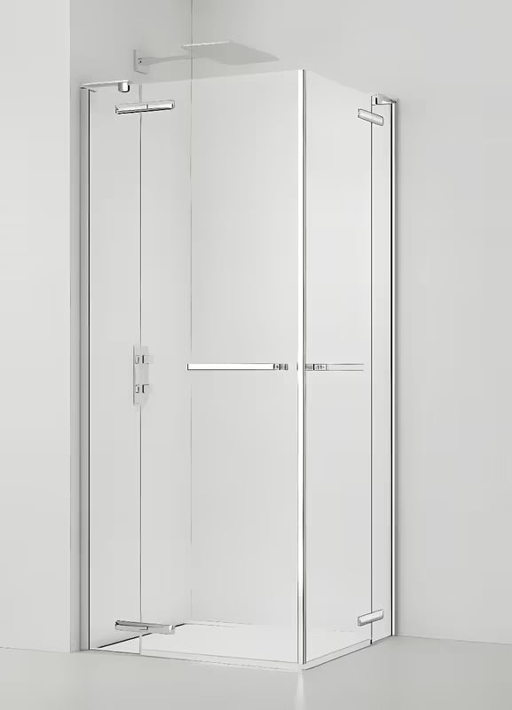 Pravokutni tuš kabina SAT TGD New bez okvira 120 x 100 cm u sjajnom kromu s prozirnim staklom