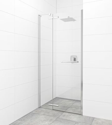 Tuš vrata s okretanjem SAT TGD New 120 cm, krom, prozirno staklo i Easyclean premaz