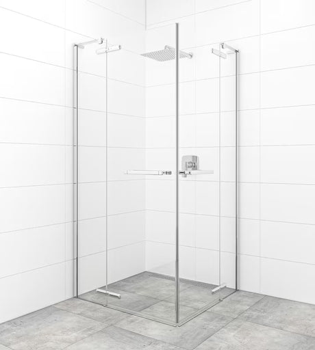 Tuš vrata s okretanjem SAT TGD New 120 cm, krom, prozirno staklo i Easyclean premaz