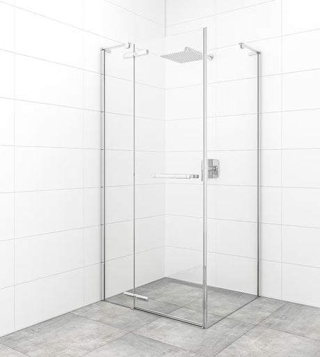 Tuš vrata s okretanjem SAT TGD New 120 cm, krom, prozirno staklo i Easyclean premaz