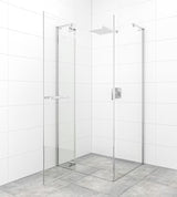 Tuš vrata s okretanjem SAT TGD New 120 cm, krom, prozirno staklo i Easyclean premaz