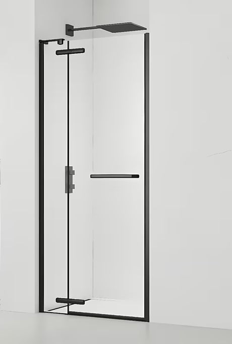 Tuš vrata SAT Tgd New za nišu 90 cm u mat crnoj boji s prozirnim staklom