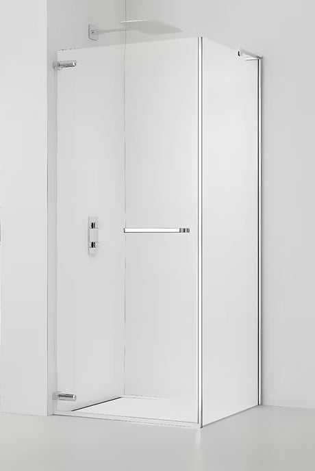 Pravokutna tuš kabina SAT TGD New 90x80 cm u sjajnom kromu s prozirnim staklom i bezokvirnom konstrukcijom.