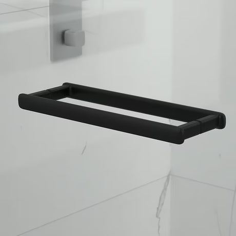 Pravokutna tuš kabina SAT TGD New 90x80 cm u mat crnoj boji s prozirnim staklom.