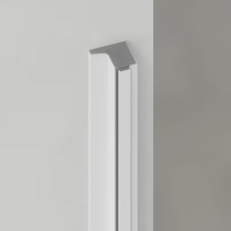 Tuš vrata SAT TGD New 100 cm za nišu u mat bijeloj boji s prozirnim staklom i otvaranjem na šarke.