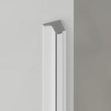 Tuš vrata SAT Tgd New 90 cm za nišu u mat bijeloj boji s prozirnim staklom i otvaranjem na šarke.