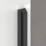 Bezokvirna tuš vrata za nišu SAT Tgd New 100 cm u mat crnoj boji s prozirnim staklom