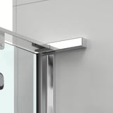 Bezokvirni tuš vrata SAT TGD New za nišu 100 cm u sjajnom kromu s prozirnim staklom