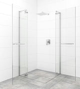 SAT Tgd New tuš vrata 100 cm, krom, prozirno staklo i okretno otvaranje