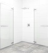 Zaokretna tuš vrata SAT Tgd New 90 cm u krom izvedbi s prozirnim sigurnosnim staklom i Easyclean obradom.