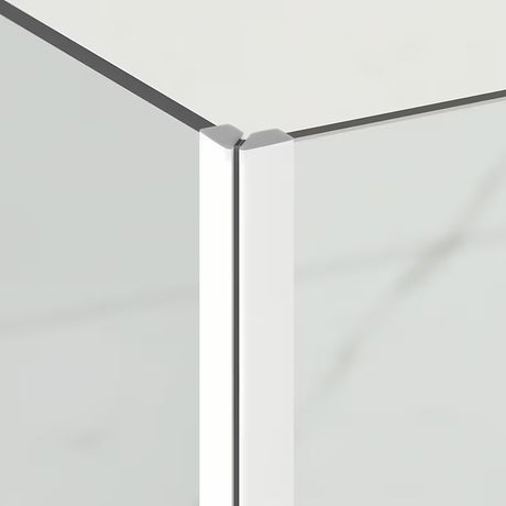 Kvadratna tuš kabina SAT Tgd New 100x100 cm u mat bijeloj boji s prozirnim staklom