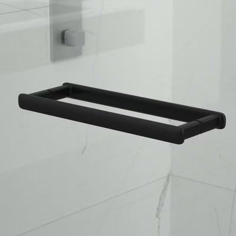 Kvadratni bezokvirni tuš kabina SAT TGD New 120x120 cm u crnoj mat boji s prozirnim staklom