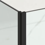 Kvadratni bezokvirni tuš kabina SAT TGD New 120x120 cm u crnoj mat boji s prozirnim staklom