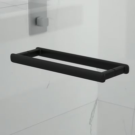 Kvadratna tuš kabina SAT TGD New 90x90 cm u mat crnoj boji s prozirnim staklom