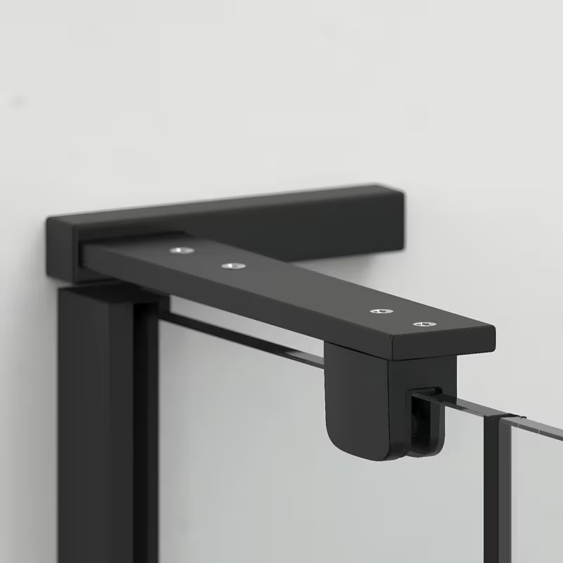 Kvadratna tuš kabina SAT TGD New 90x90 cm u mat crnoj boji s prozirnim staklom