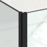 Kvadratna tuš kabina SAT TGD New 90x90 cm u mat crnoj boji s prozirnim staklom