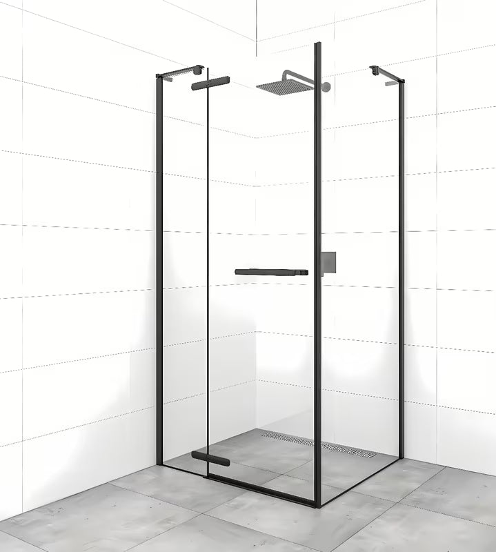 Pravokutni tuš paravan bez okvira tuš kabina SAT Tgd New 90x80 cm u krom izvedbi s prozirnim staklom