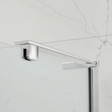 Bezokvirni kvadratna tuš kabina SAT Tgd New 90x90 cm u sjajnom kromu s prozirnim staklom