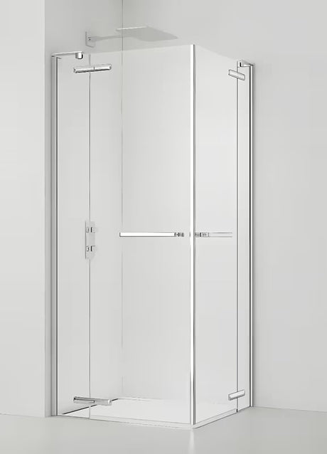 Kvadratni tuš paravan bez okvira tuš kabina SAT TGD New 100x100 cm s prozirnim staklom i kromiranim profilima