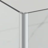 Bezokvirni kvadratna tuš kabina SAT TGD New 120x120 cm u sjajnom kromu s prozirnim staklom