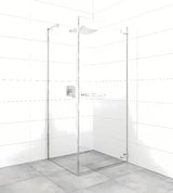 Bezokvirni kvadratna tuš kabina SAT TGD New 100x100 cm u sjajnom kromu s prozirnim staklom