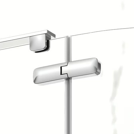 Polukružna tuš kabina SAT Tgd New 100x100 cm u krom izvedbi s prozirnim staklom i vratima na šarke