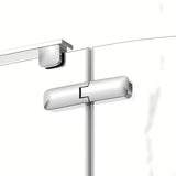 Polukružna tuš kabina SAT TGD New 90x90 cm u krom izvedbi s prozirnim staklom i vratima na šarke