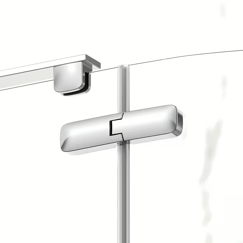 Polukružna tuš kabina SAT TGD New 90x90 cm u krom izvedbi s prozirnim staklom i vratima na šarke