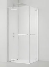 Pravokutni bezokvirni tuš kabina SAT TGD New 100x90 cm s prozirnim staklom i bijelim elementima