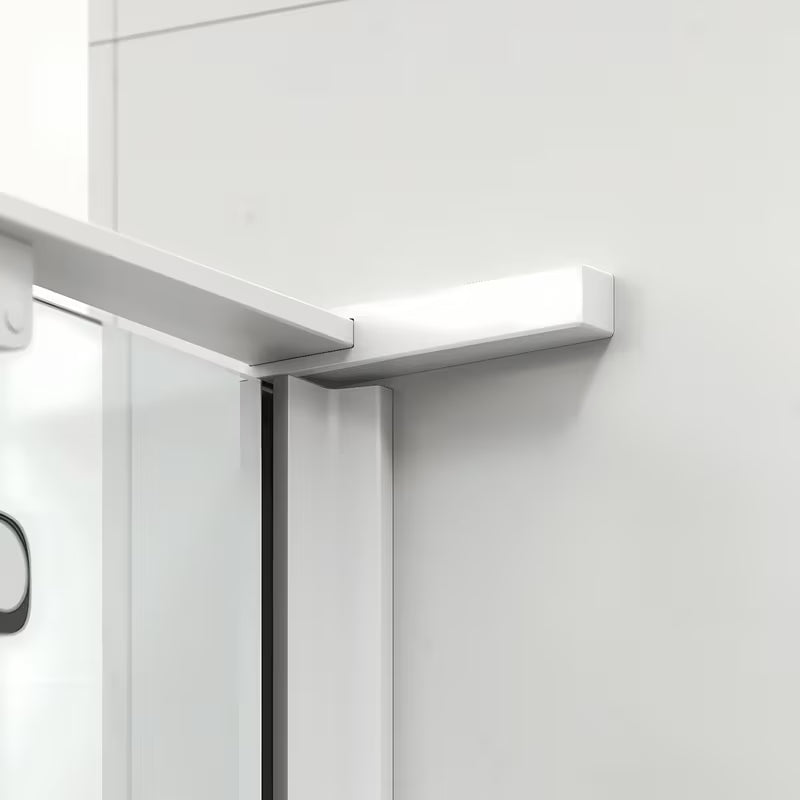 Pravokutni bezokvirni tuš kabina SAT TGD New 100x90 cm s prozirnim staklom i bijelim elementima