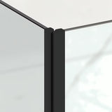 Pravokutna tuš kabina SAT Tgd New 100x80 cm u crnoj mat boji s prozirnim staklom i bezokvirnom izvedbom.