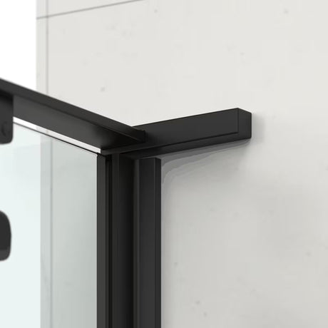 Pravokutni tuš paravan bez okvira tuš kabina SAT Tgd New 120x100 cm u mat crnoj boji s prozirnim staklom