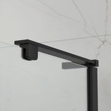 Pravokutna tuš kabina SAT TGD New 100x90 cm u crnoj mat boji s prozirnim staklom i vratima na šarkama.